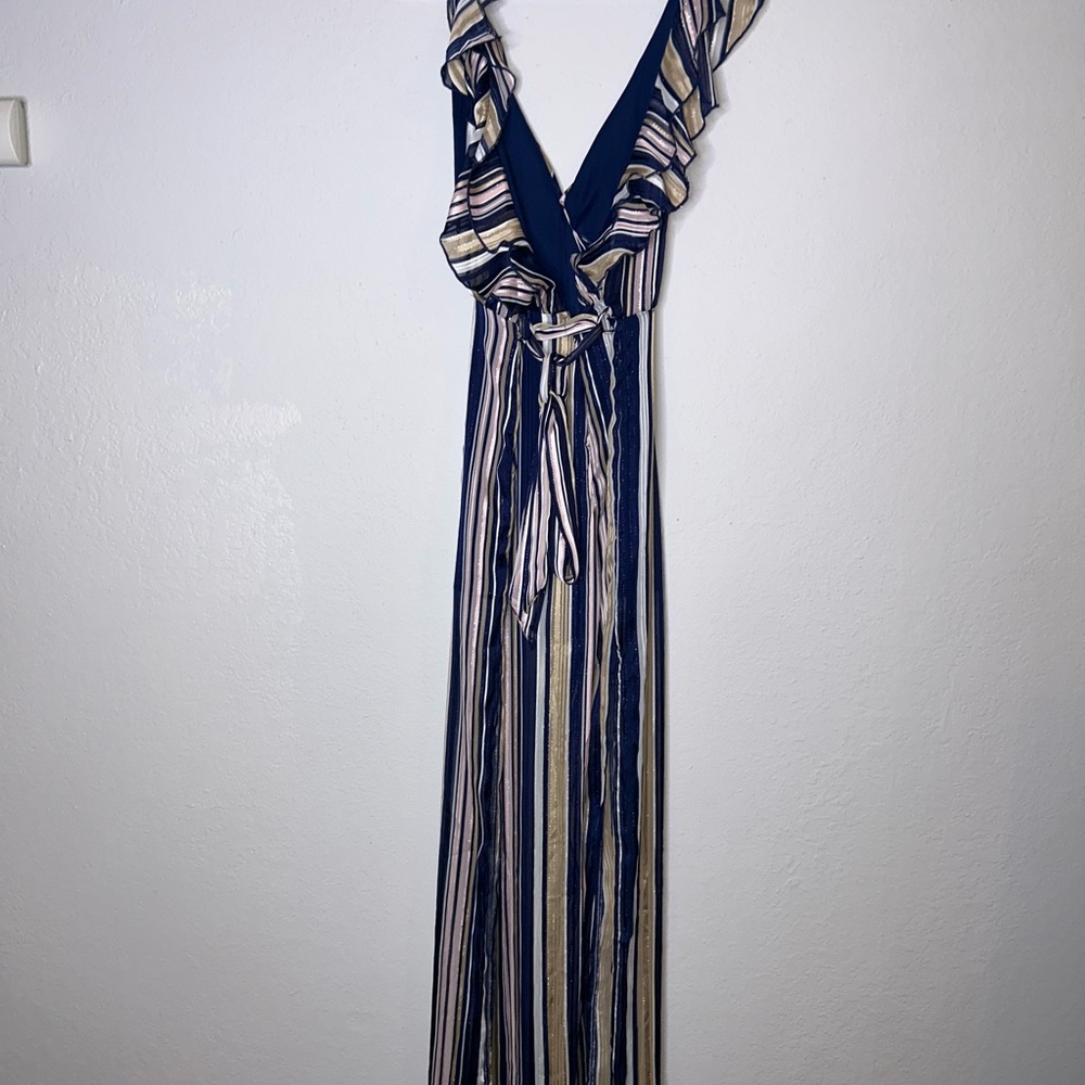 Multi-Color Leg Split Jumpsuit - Picture 7 of 9